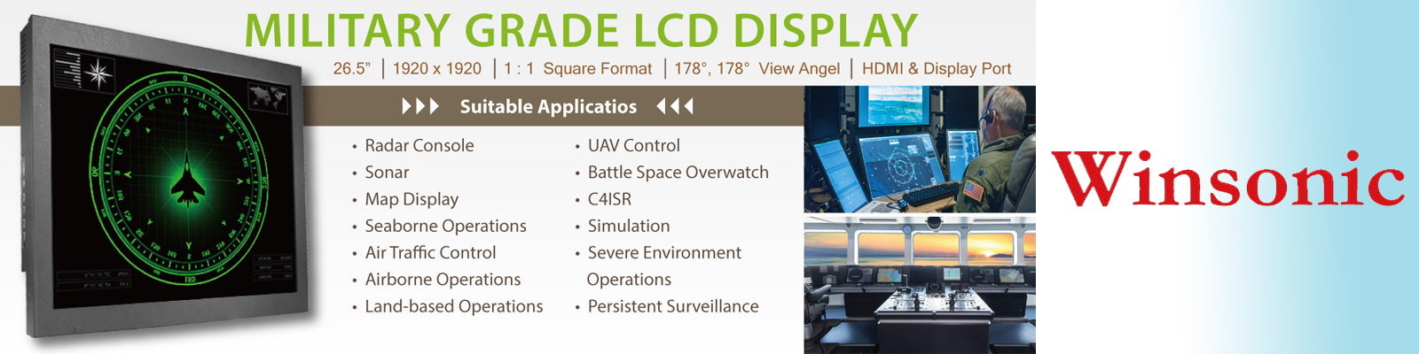 Winsonic, Military Grade LCD Display
