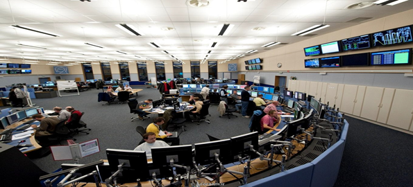تاق کنترل اصلی درCERN  در کشور سوییس - ویدئو وال